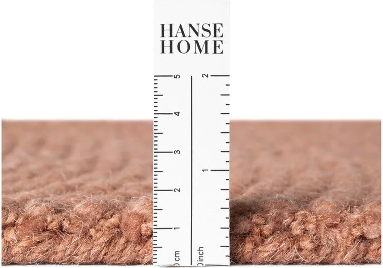 Теракотен ръчно изработен вълнен кръгъл килим ø 150 cm Calmio – Hanse Home