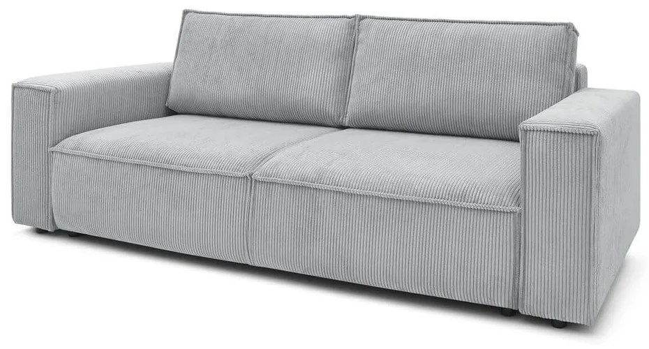 Светлосив диван от велур 245 cm Nihad - Bobochic Paris