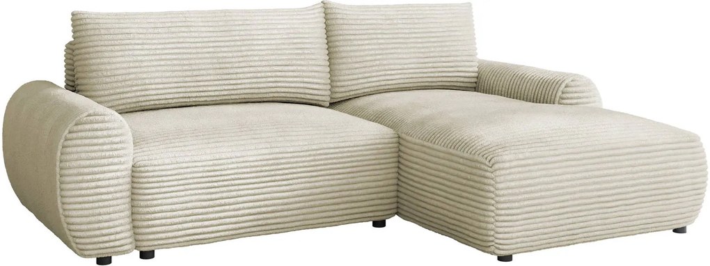 Ъглов диван Bello-Бежово светло-Десен