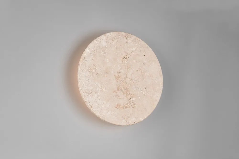 Каменна LED затъмняваща се стенна лампа в матово бял цвят Bobbin – Trio Select