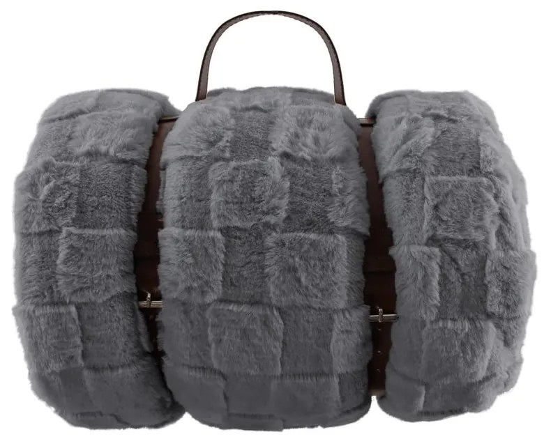 Сиво одеяло от микроплюш 150x200 cm Rava – Tiseco Home Studio