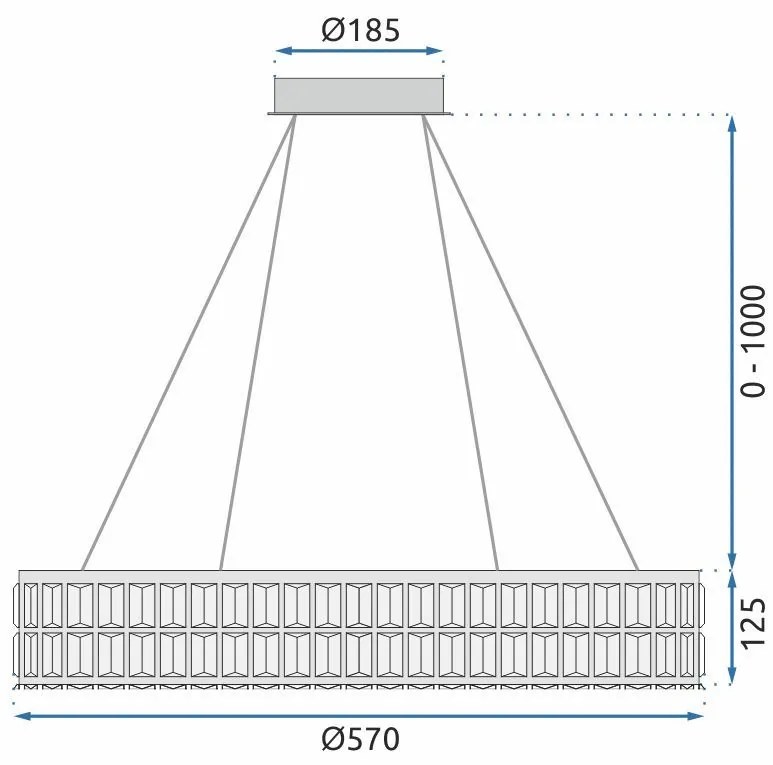 Пендел LED APP1568-CP Gold 60cm