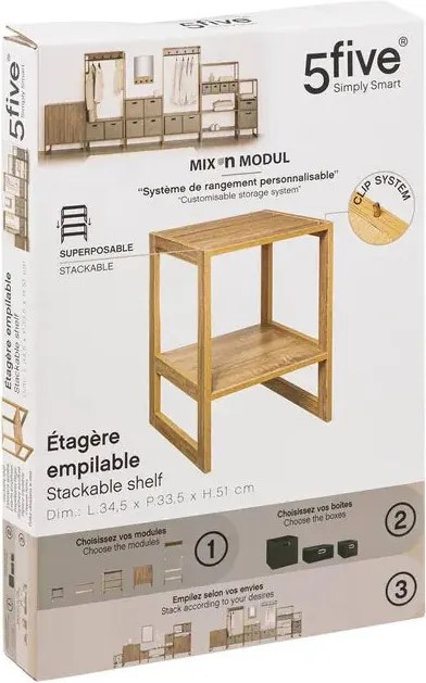 Рафт 5five Mix'n Modul Natural, 1 отделение, Сглобяем