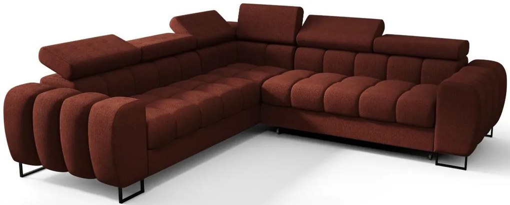 Ъглов диван Lordy max-Червено-ляв