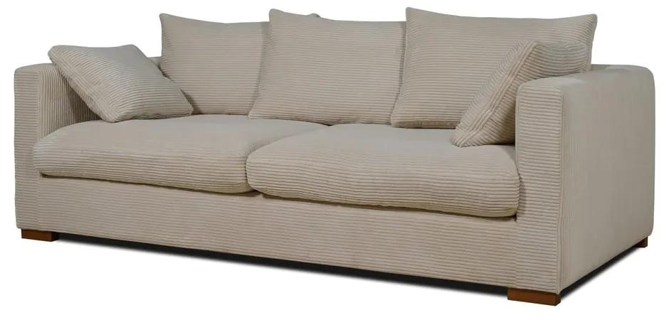 Бежов велурен диван 220 cm Comfy - Scandic