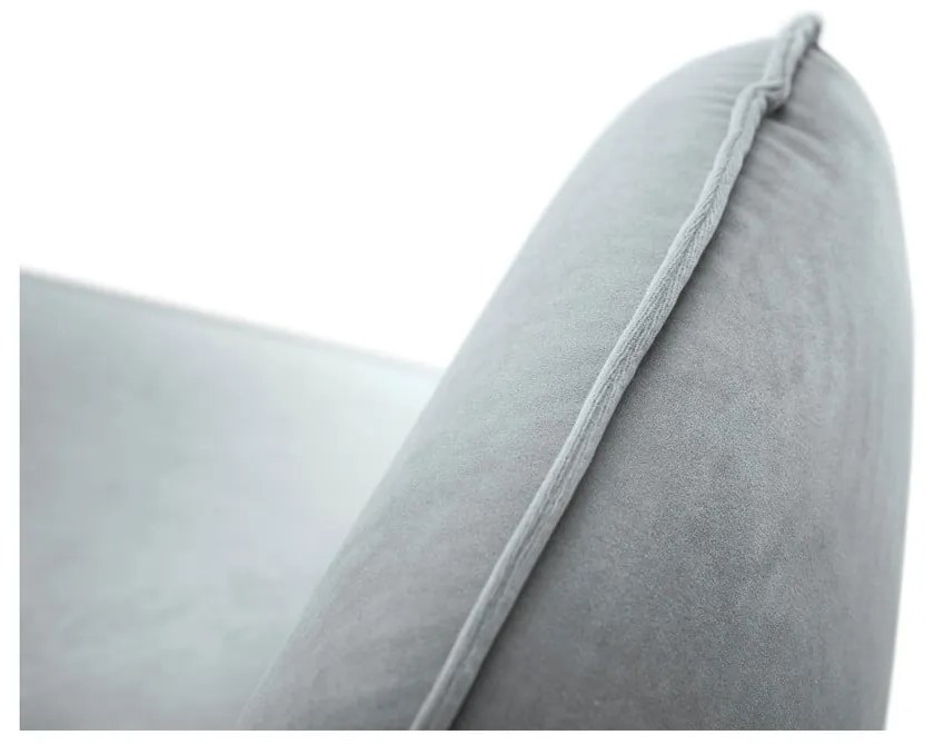 Кресло от светлосиво кадифе Vienna - Cosmopolitan Design