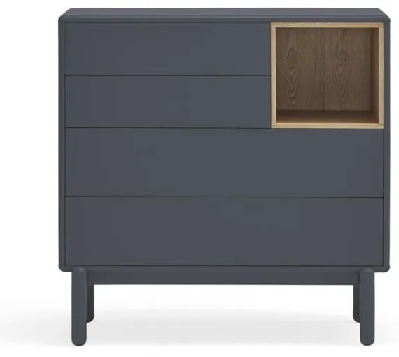 Тъмно сив нисък скрин 90x90 cm Corvo - Teulat