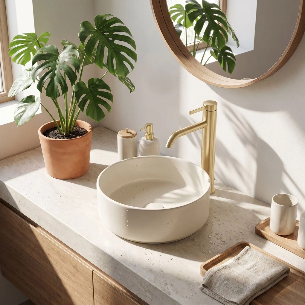 Смесител за баня Rea Rivo Brush Gold