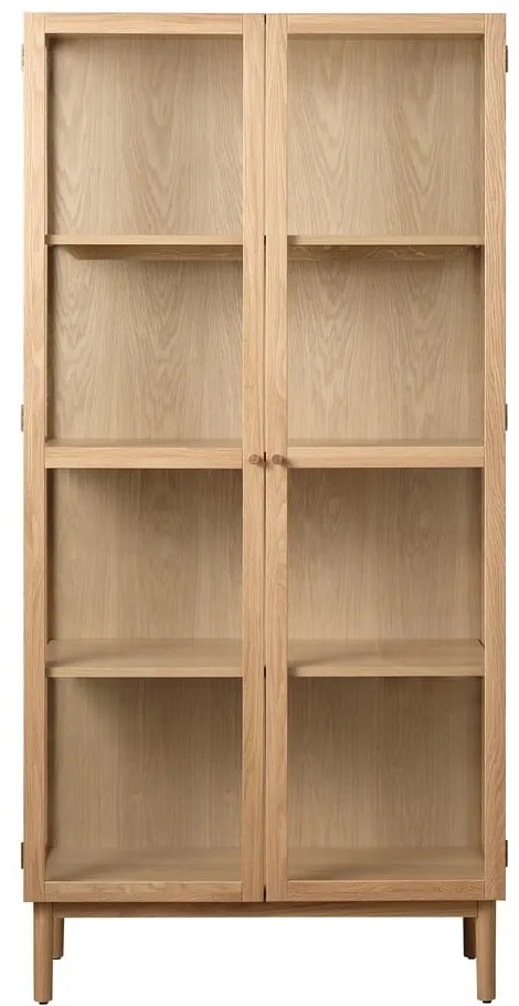 Витрина от дъбова дървесина в естествен цвят 190x90 cm Elba - Unique Furniture