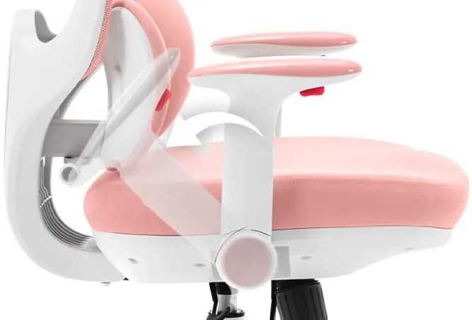 Ергономичен розов детски стол HC-999 - плат