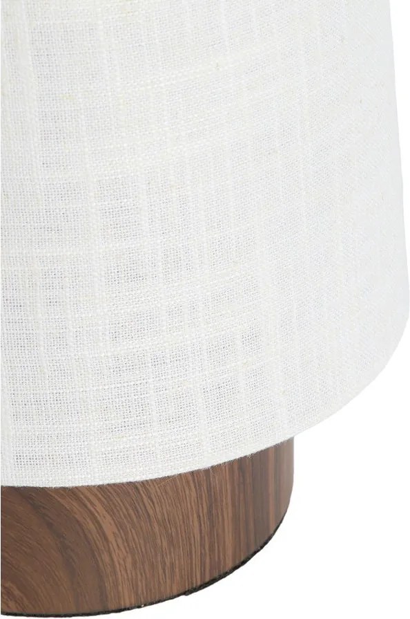Кремава метална настолна лампа с текстилен абажур (височина 42 cm) Howie – Light & Living