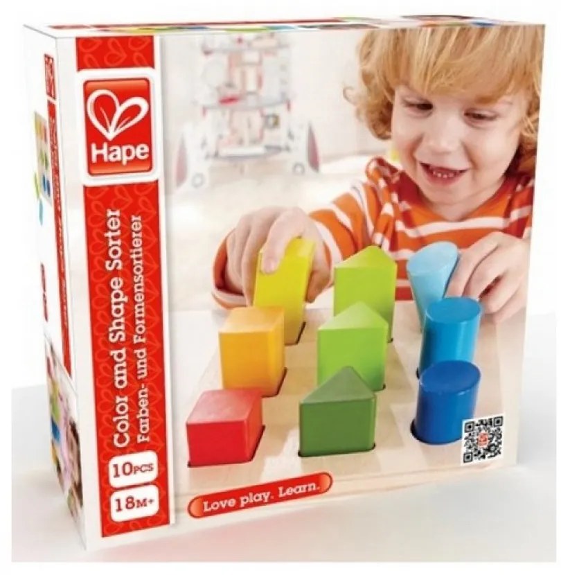 Hape - Дървени геометрични фигури за подреждане H0426