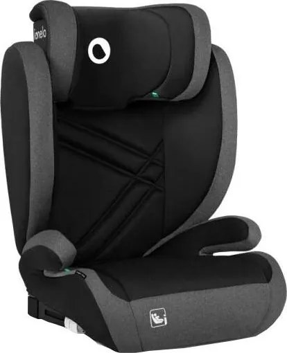 Lionelo - Детско автокресло HUGO i-Size 100-150 см черно/сиво