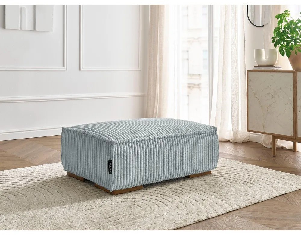 Светлосива табуретка от рипсено кадифе Chelsea – Bobochic Paris