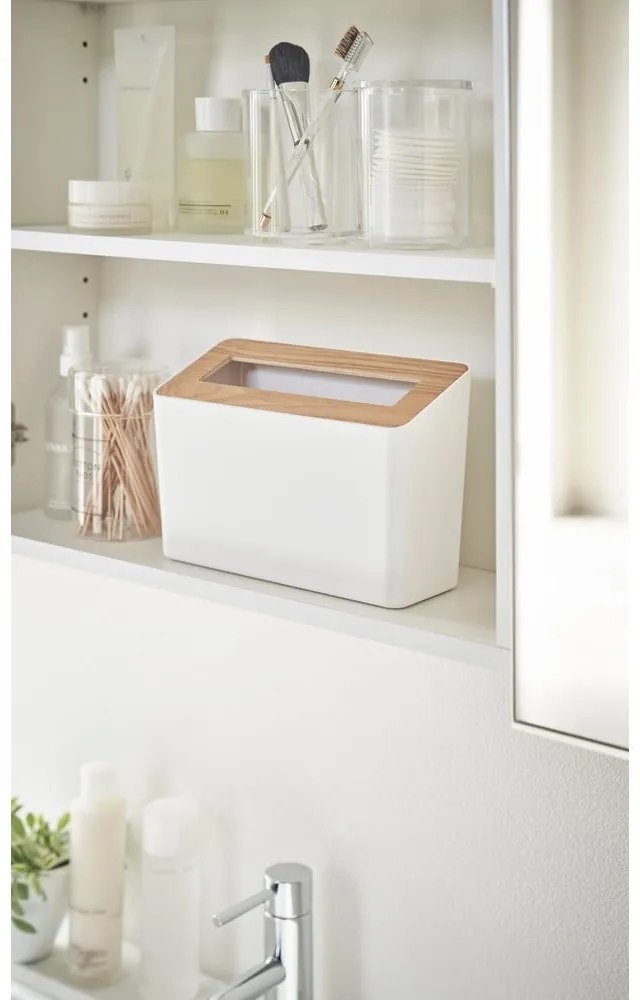 Бяло офис пластмасово кошче за боклук 2,3 l Rin – YAMAZAKI