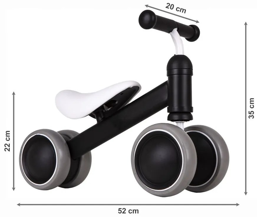 Детски скутер в черно ECOTOYS