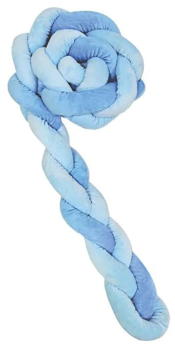 KIKKA BOO Плюшен плетен обиколник 180 см 3 плитки BLUE
