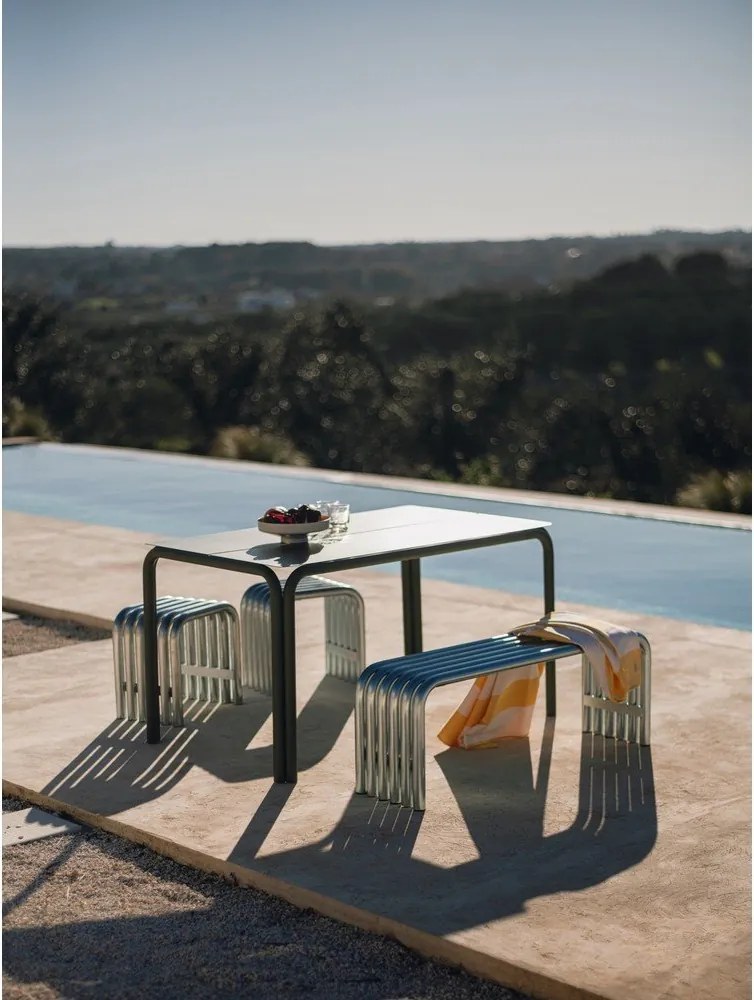 Градински стол метален в сребрист цвят Nokk – noo.ma