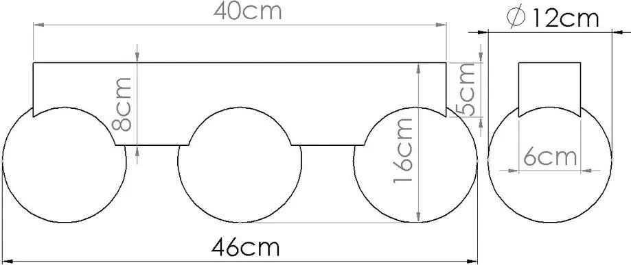 Бяло/естественo осветително тяло за таван със стъклен абажур ø 12 cm Solum – Sollux
