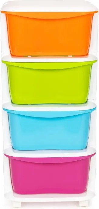 Пластмасов органайзер с 4 изтеглящи се чекмеджета