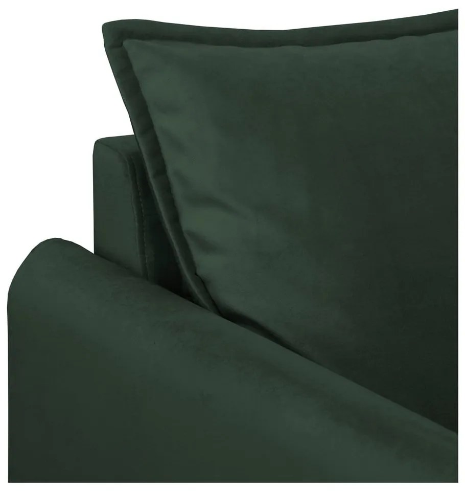 Тъмнозелено кадифено кресло Juli – Ropez