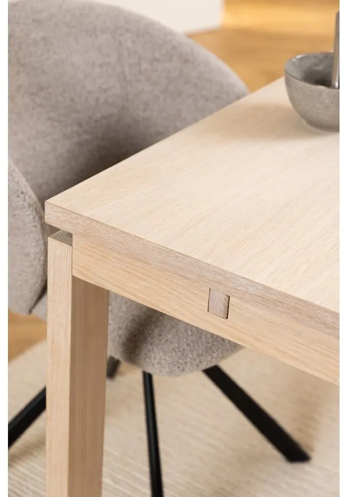 Сгъваема маса за хранене с плот в дъбов декор 100x200 cm Linley - Actona