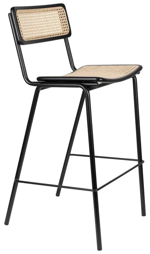 Черни бар столове от ратан в комплект от 2 106 cm Jort - Zuiver