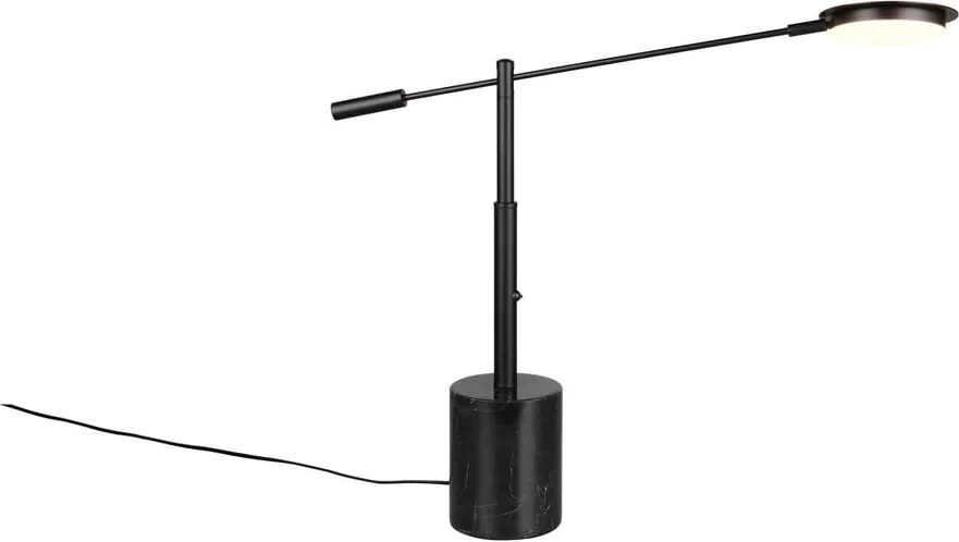 Черна LED настолна лампа (височина 65 cm) Fiore – Trio Select
