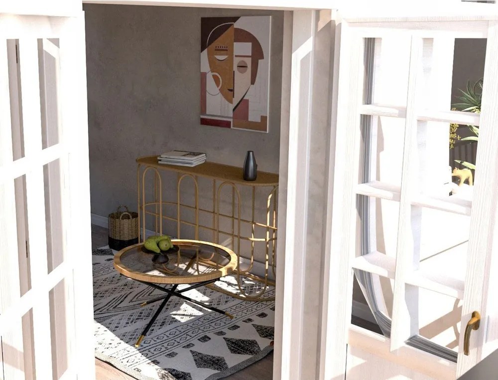 Ратанова конзолна маса в естествен цвят 32x110 cm Samui – Mauro Ferretti