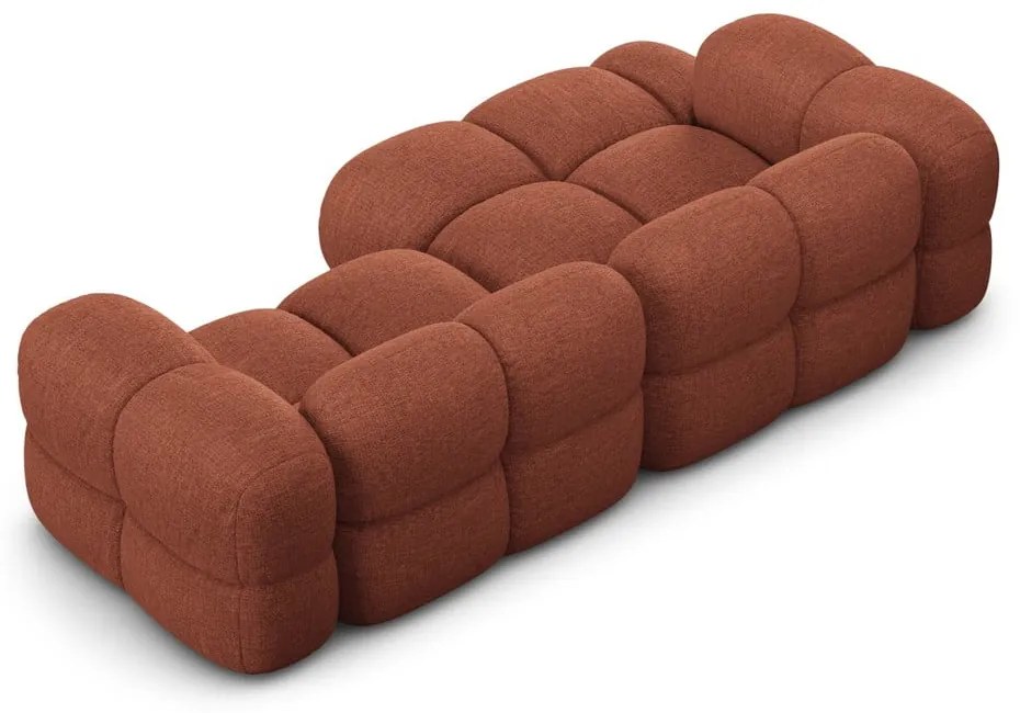 Ъглов диван в тухлен цвят (ляв ъгъл) Loretto – Cosmopolitan Design