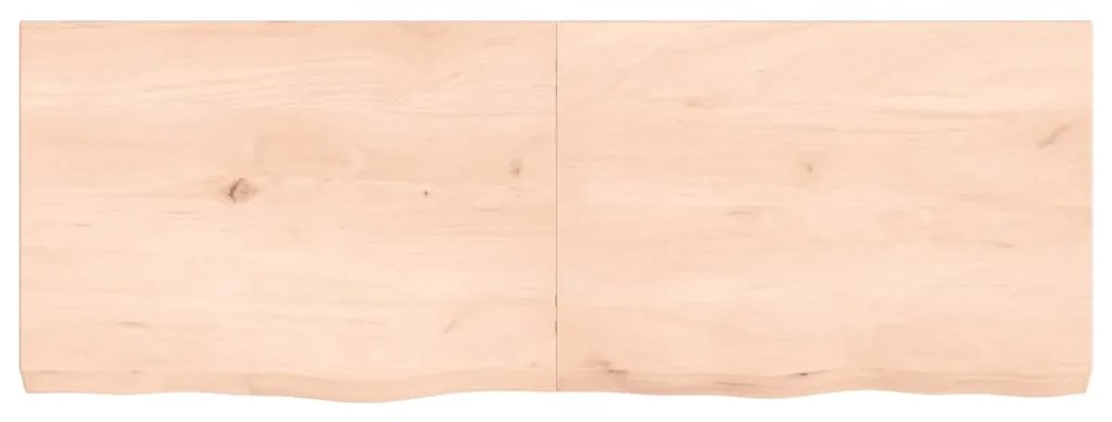 3156317 vidaXL Плот за маса, 140x50x(2-6) см, необработен масивен дъб