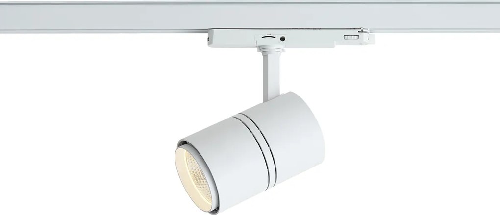 Moderne railspot wit voor 3-fase rail incl. LED - 3-Phase Ruler