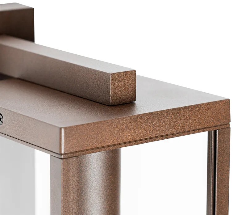 Индустриален външен стенен фенер ръждясал кафяв IP44 - Charlois