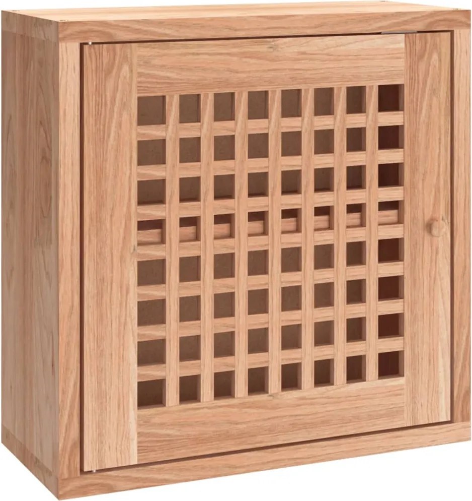 350367 vidaXL Стенен шкаф 42x18x42 см орехово дърво масив