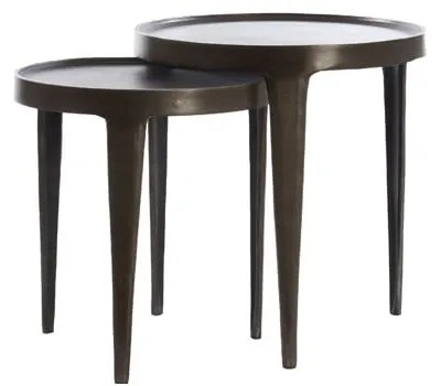 Метална кръгла странична масичка ø 43 cm Tobias – Light &amp; Living