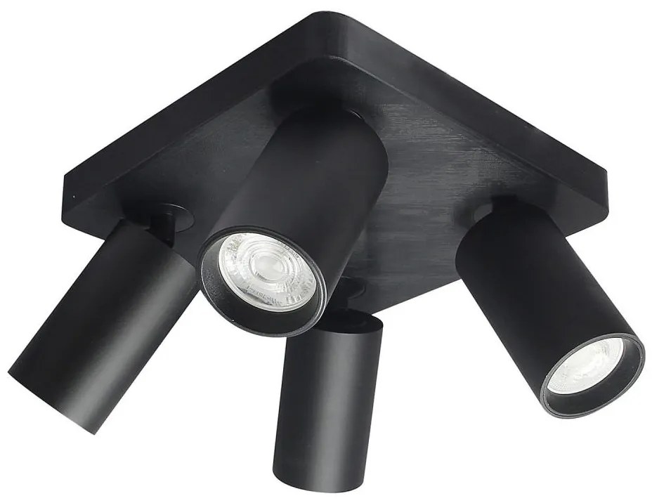 Rabalux 73084 - Точково осветително тяло YORLI 4xGU10/7W/230V черно