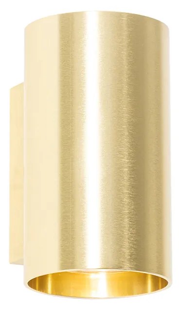 Интелигентен стенен аплик златен кръгъл с 2 Wi-Fi GU10 - Sandy