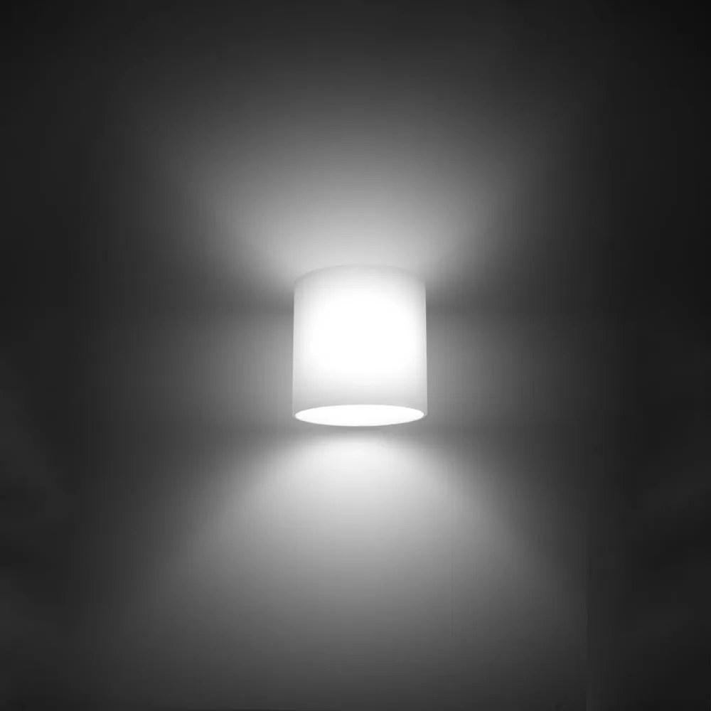 Бяла стенна лампа ø 10 cm Gino – Sollux