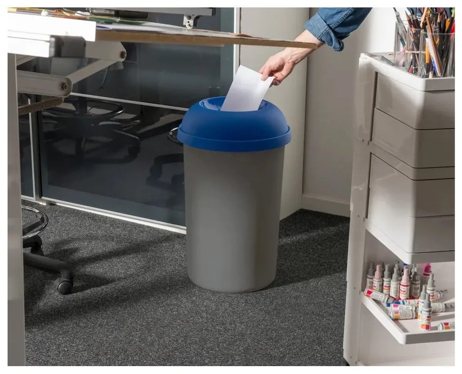 Син пластмасов капак за кош за разделно събиране на отпадъци – Addis