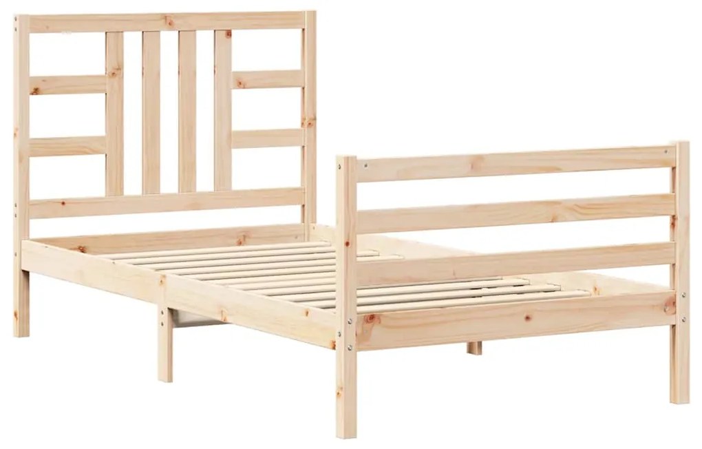3193911 vidaXL Рамка за легло без матрак, 100x200 см, бор масив