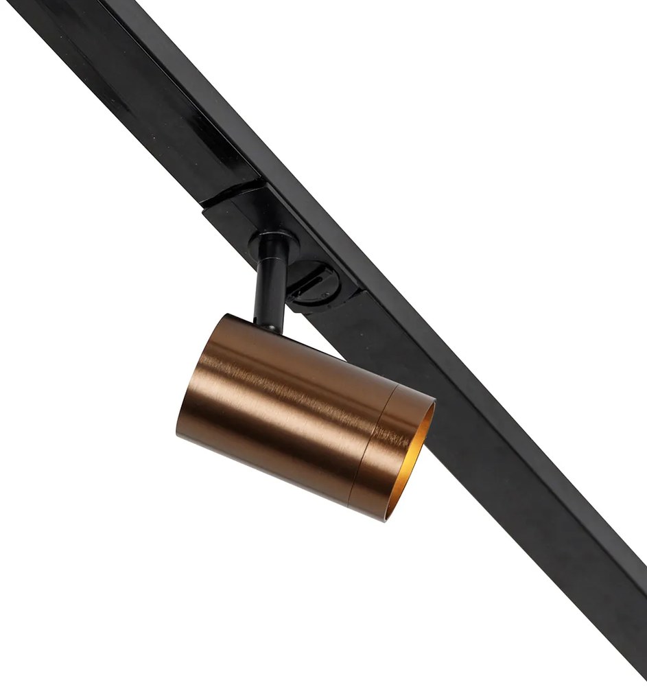 Модерна 1-фазова релсова система с 5 броя Wi-Fi GU10 тъмно бронз - Jeana