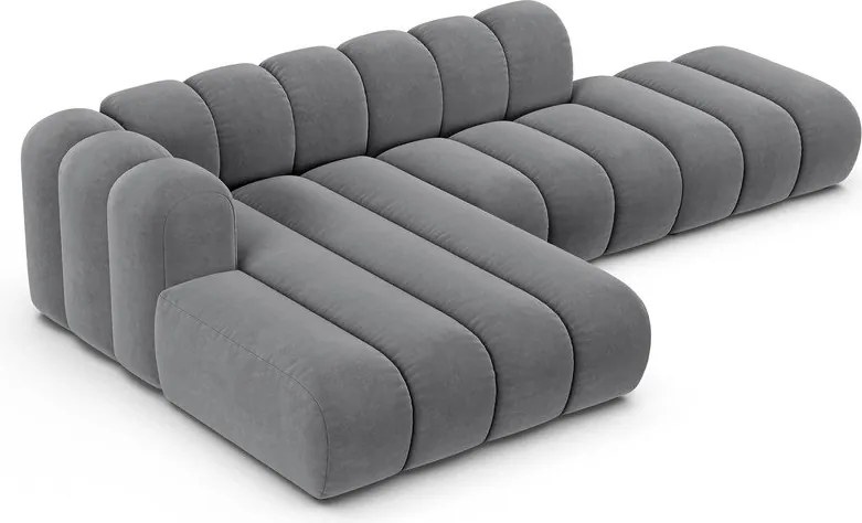 Светлосив ъглов диван (ляв ъгъл) Lupine – Micadoni Home