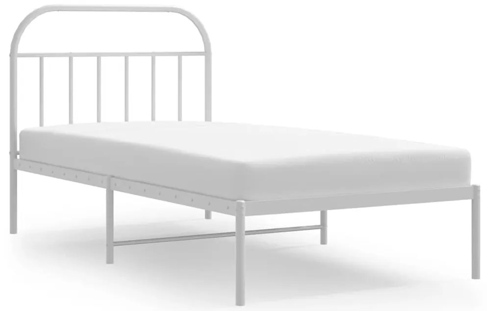 353679 vidaXL Метална рамка за легло с горна табла, черна, 100x200 см