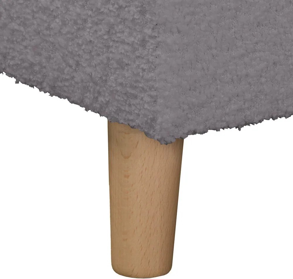 Тъмносив ъглов диван от плат букле (десен ъгъл) Ariella - Ropez