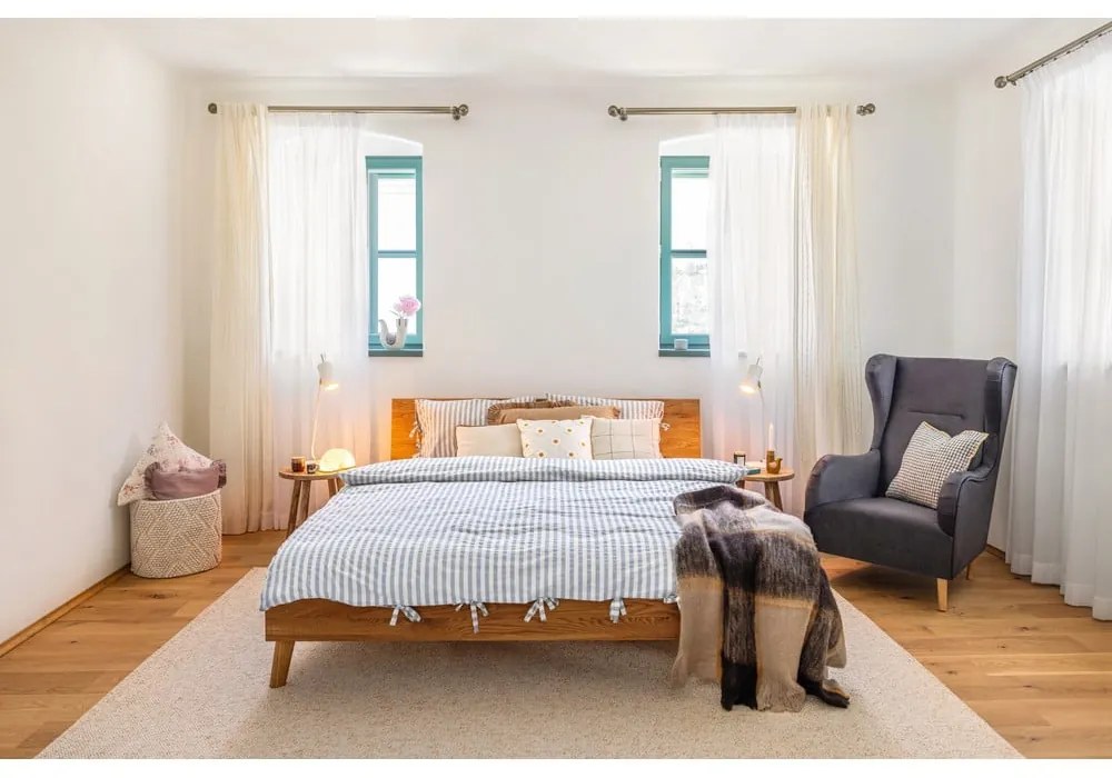 Дъбово двойно легло 140x200 cm Greg 1 - The Beds