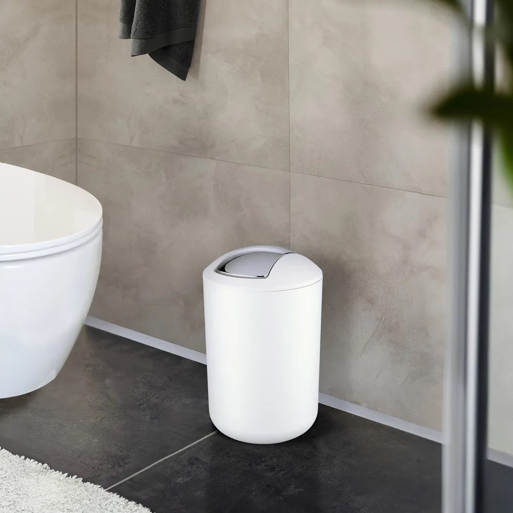 Бяло пластмасово кошче за боклук 6,5 l Brasil – Wenko