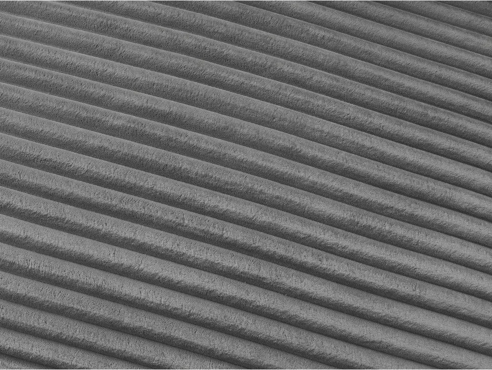 Тъмносив диван за ежедневно спане/сгъваем от рипсено кадифе 240 cm Hugo – Bobochic Paris