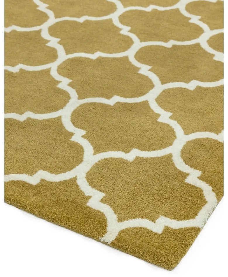 Ръчно изработен вълнен килим в цвят жълта охра 160x230 cm Albany – Asiatic Carpets