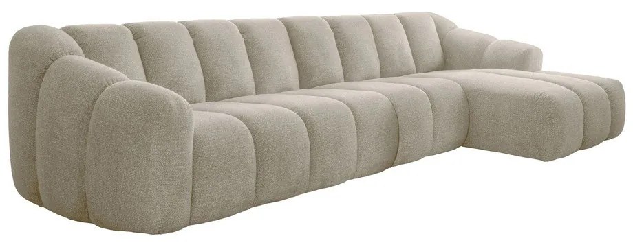 Бежов ъглов диван (десен ъгъл) Shell – Miuform