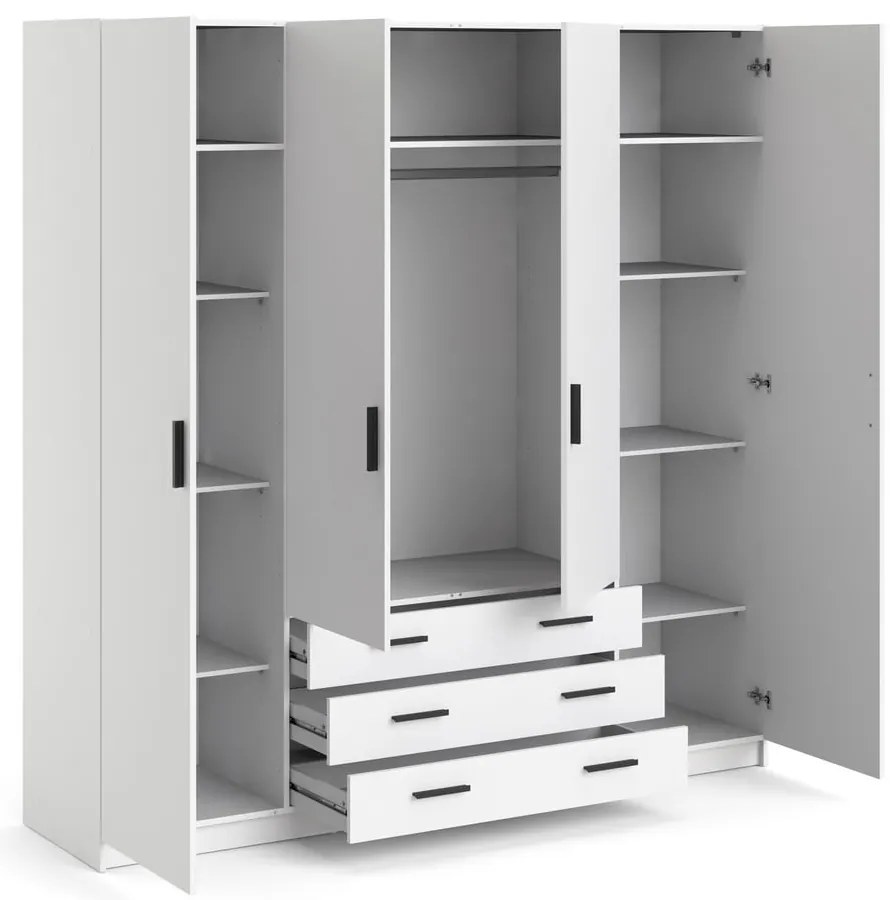 Бял гардероб 196x200 cm Sprint – Tvilum